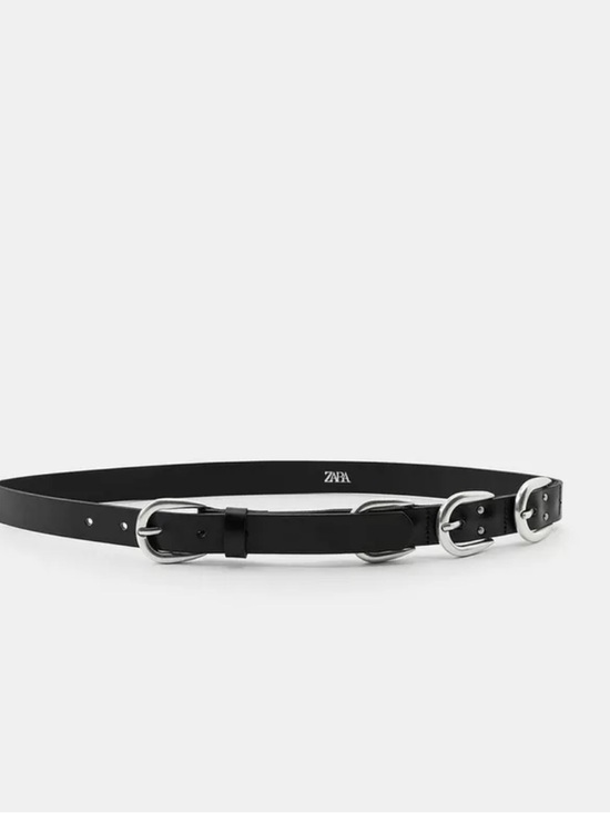 Zara Accessories - Zara NWT leather belt with multiple buckles 1736/222